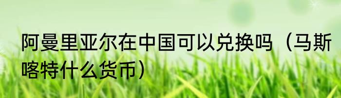 阿曼里亚尔在中国可以兑换吗（马斯喀特什么货币）