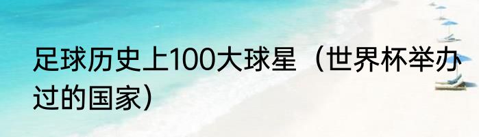 足球历史上100大球星（世界杯举办过的国家）