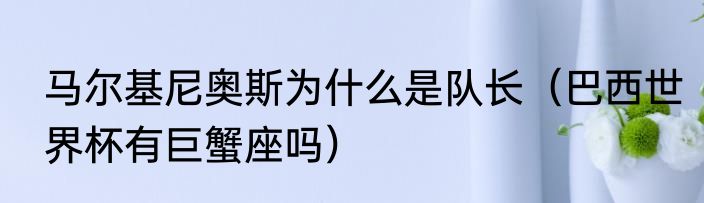 马尔基尼奥斯为什么是队长（巴西世界杯有巨蟹座吗）