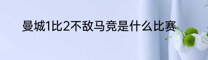 曼城1比2不敌马竞是什么比赛