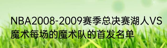 NBA2008-2009赛季总决赛湖人VS魔术每场的魔术队的首发名单