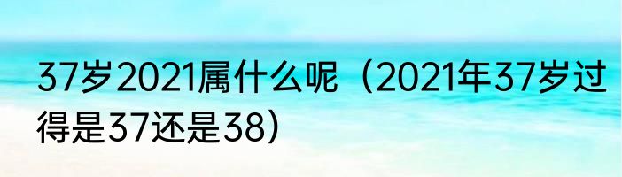 37岁2021属什么呢（2021年37岁过得是37还是38）