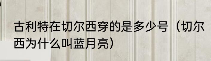 古利特在切尔西穿的是多少号（切尔西为什么叫蓝月亮）