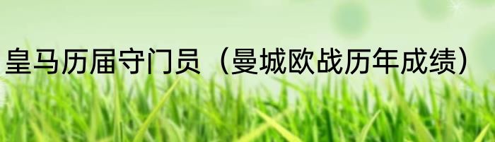 皇马历届守门员（曼城欧战历年成绩）