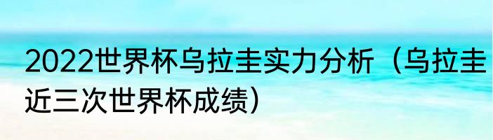 2022世界杯乌拉圭实力分析（乌拉圭近三次世界杯成绩）