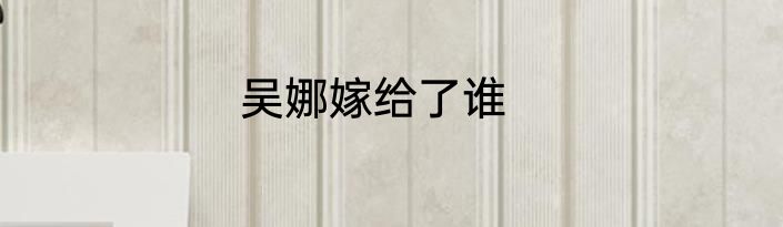 吴娜嫁给了谁