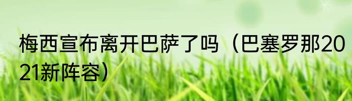 梅西宣布离开巴萨了吗（巴塞罗那2021新阵容）