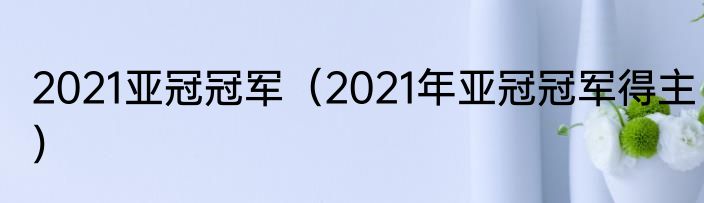 2021亚冠冠军（2021年亚冠冠军得主）