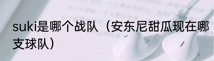 suki是哪个战队（安东尼甜瓜现在哪支球队）