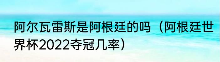 阿尔瓦雷斯是阿根廷的吗（阿根廷世界杯2022夺冠几率）