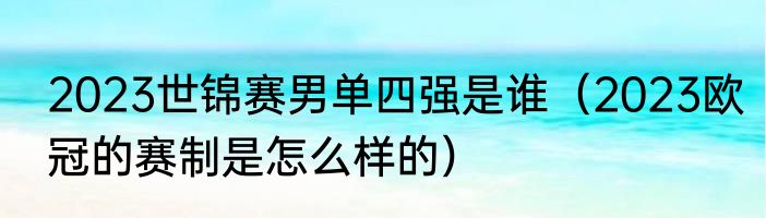 2023世锦赛男单四强是谁（2023欧冠的赛制是怎么样的）