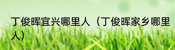 丁俊晖宜兴哪里人（丁俊晖家乡哪里人）