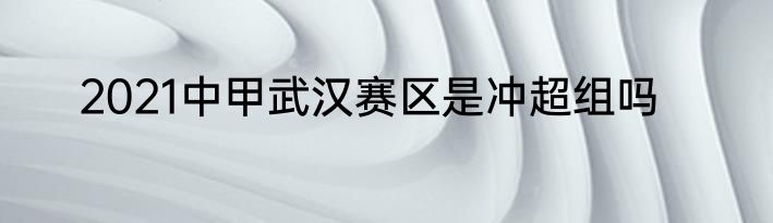 2021中甲武汉赛区是冲超组吗
