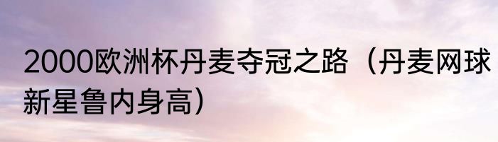 2000欧洲杯丹麦夺冠之路（丹麦网球新星鲁内身高）