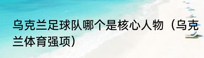 乌克兰足球队哪个是核心人物（乌克兰体育强项）