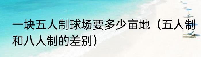 一块五人制球场要多少亩地（五人制和八人制的差别）