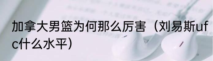 加拿大男篮为何那么厉害（刘易斯ufc什么水平）