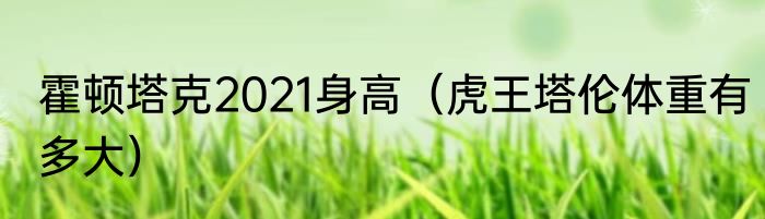 霍顿塔克2021身高（虎王塔伦体重有多大）