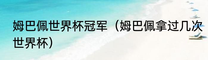 姆巴佩世界杯冠军（姆巴佩拿过几次世界杯）