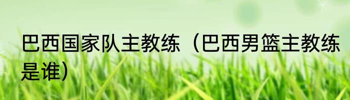 巴西国家队主教练（巴西男篮主教练是谁）