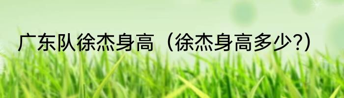 广东队徐杰身高（徐杰身高多少?）