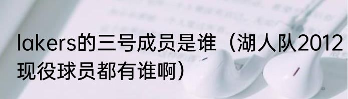 lakers的三号成员是谁（湖人队2012现役球员都有谁啊）