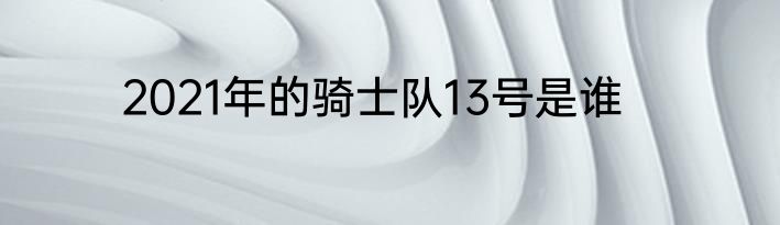 2021年的骑士队13号是谁