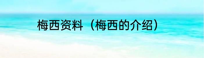 梅西资料（梅西的介绍）