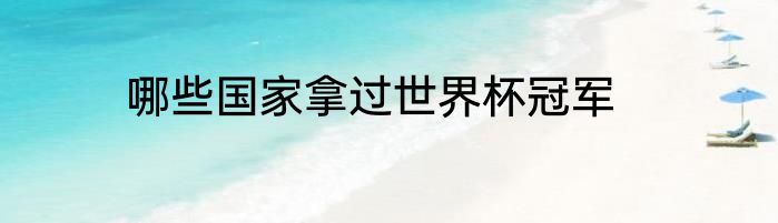 哪些国家拿过世界杯冠军