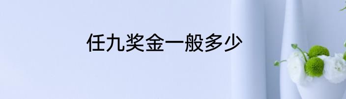 任九奖金一般多少