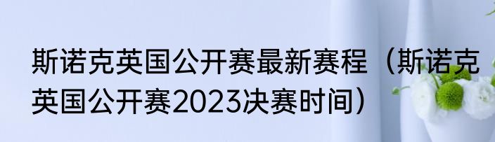 斯诺克英国公开赛最新赛程（斯诺克英国公开赛2023决赛时间）