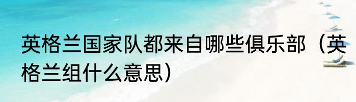 英格兰国家队都来自哪些俱乐部（英格兰组什么意思）
