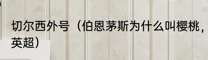 切尔西外号（伯恩茅斯为什么叫樱桃，英超）