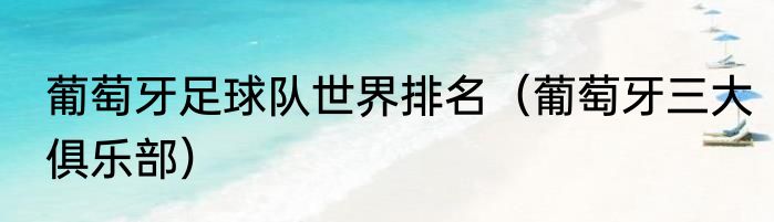葡萄牙足球队世界排名（葡萄牙三大俱乐部）