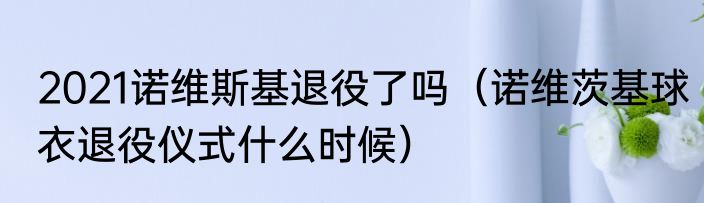 2021诺维斯基退役了吗（诺维茨基球衣退役仪式什么时候）