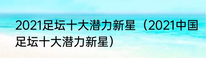 2021足坛十大潜力新星（2021中国足坛十大潜力新星）