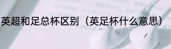 英超和足总杯区别（英足杯什么意思）