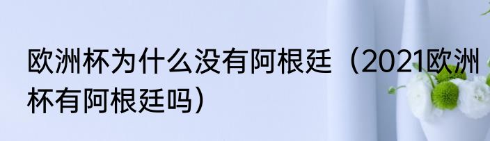 欧洲杯为什么没有阿根廷（2021欧洲杯有阿根廷吗）