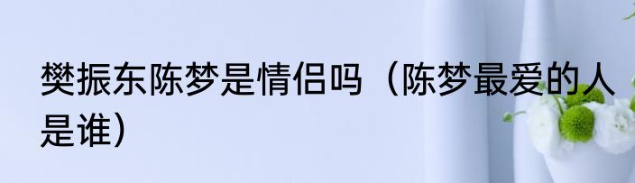 樊振东陈梦是情侣吗（陈梦最爱的人是谁）