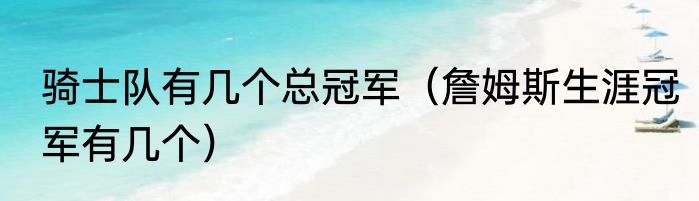 骑士队有几个总冠军（詹姆斯生涯冠军有几个）