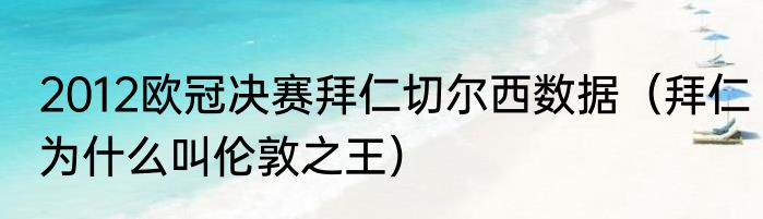 2012欧冠决赛拜仁切尔西数据（拜仁为什么叫伦敦之王）