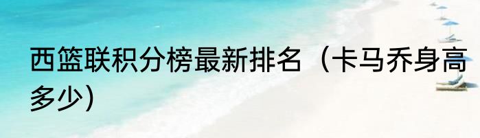 西篮联积分榜最新排名（卡马乔身高多少）