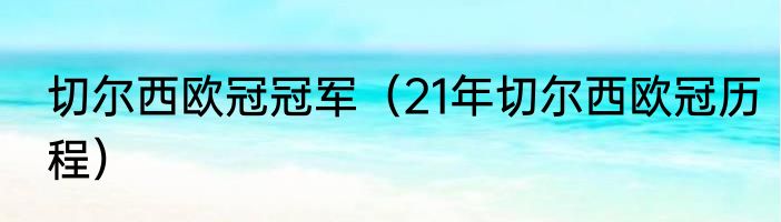 切尔西欧冠冠军（21年切尔西欧冠历程）
