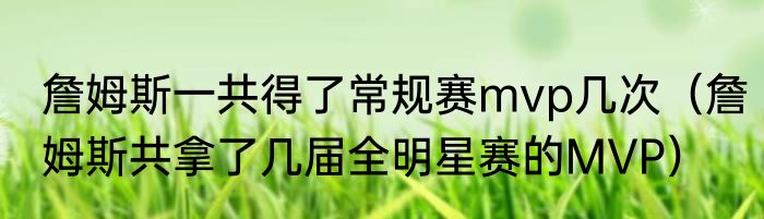 詹姆斯一共得了常规赛mvp几次（詹姆斯共拿了几届全明星赛的MVP）