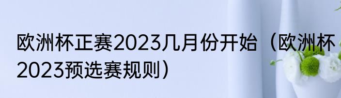 欧洲杯正赛2023几月份开始（欧洲杯2023预选赛规则）