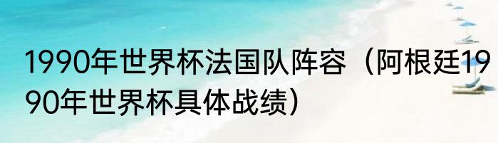 1990年世界杯法国队阵容（阿根廷1990年世界杯具体战绩）