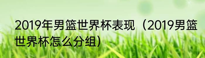 2019年男篮世界杯表现（2019男篮世界杯怎么分组）