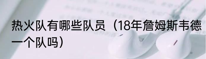 热火队有哪些队员（18年詹姆斯韦德一个队吗）
