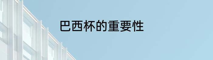 巴西杯的重要性