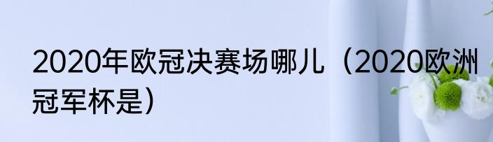 2020年欧冠决赛场哪儿（2020欧洲冠军杯是）